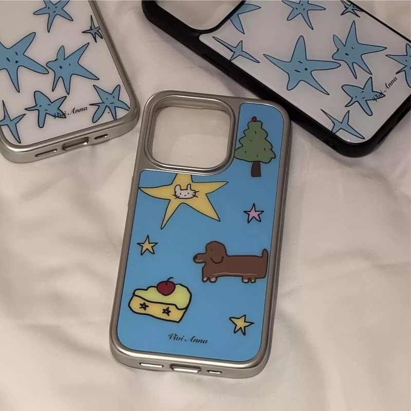 Y2K Phone Accessories - Ins Nische Kreative Blaue Stern Welpen