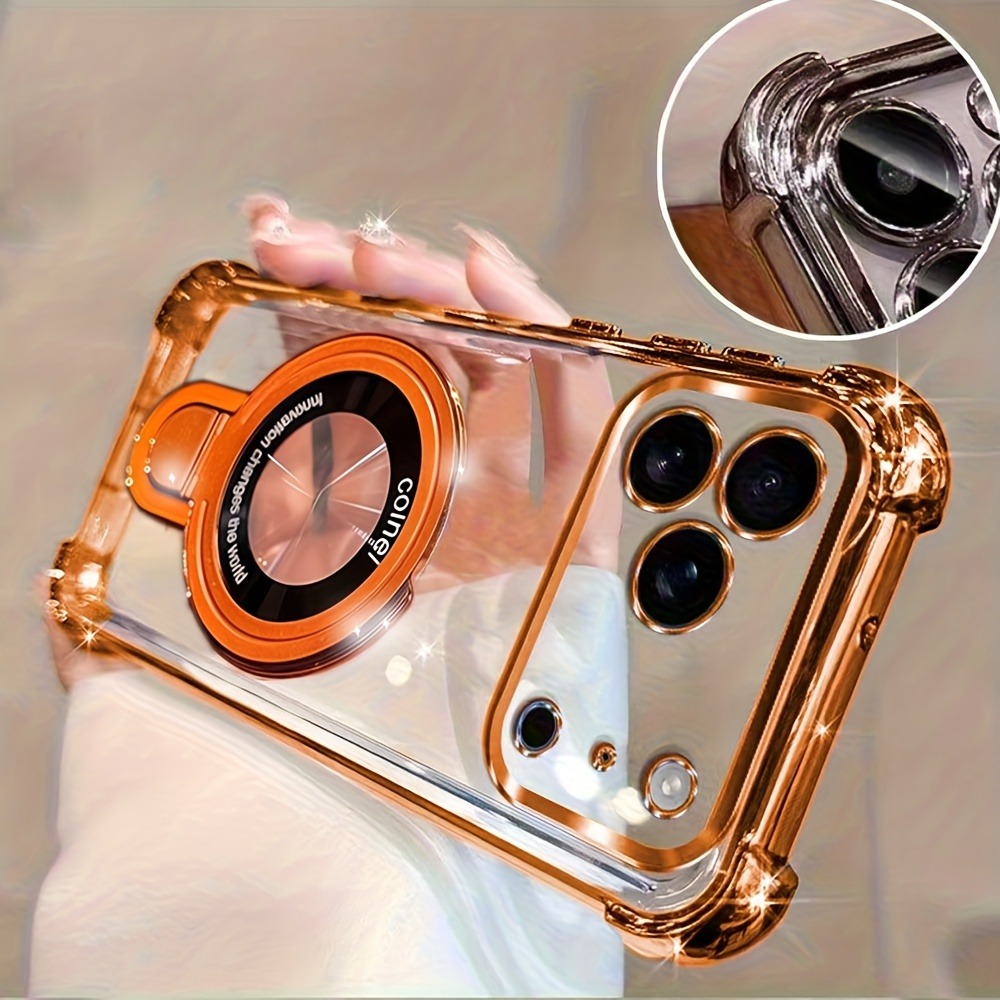Phone Accessories Popsocket - Luxuriöse Transparente Galvanisierte Handyhülle für iPhone