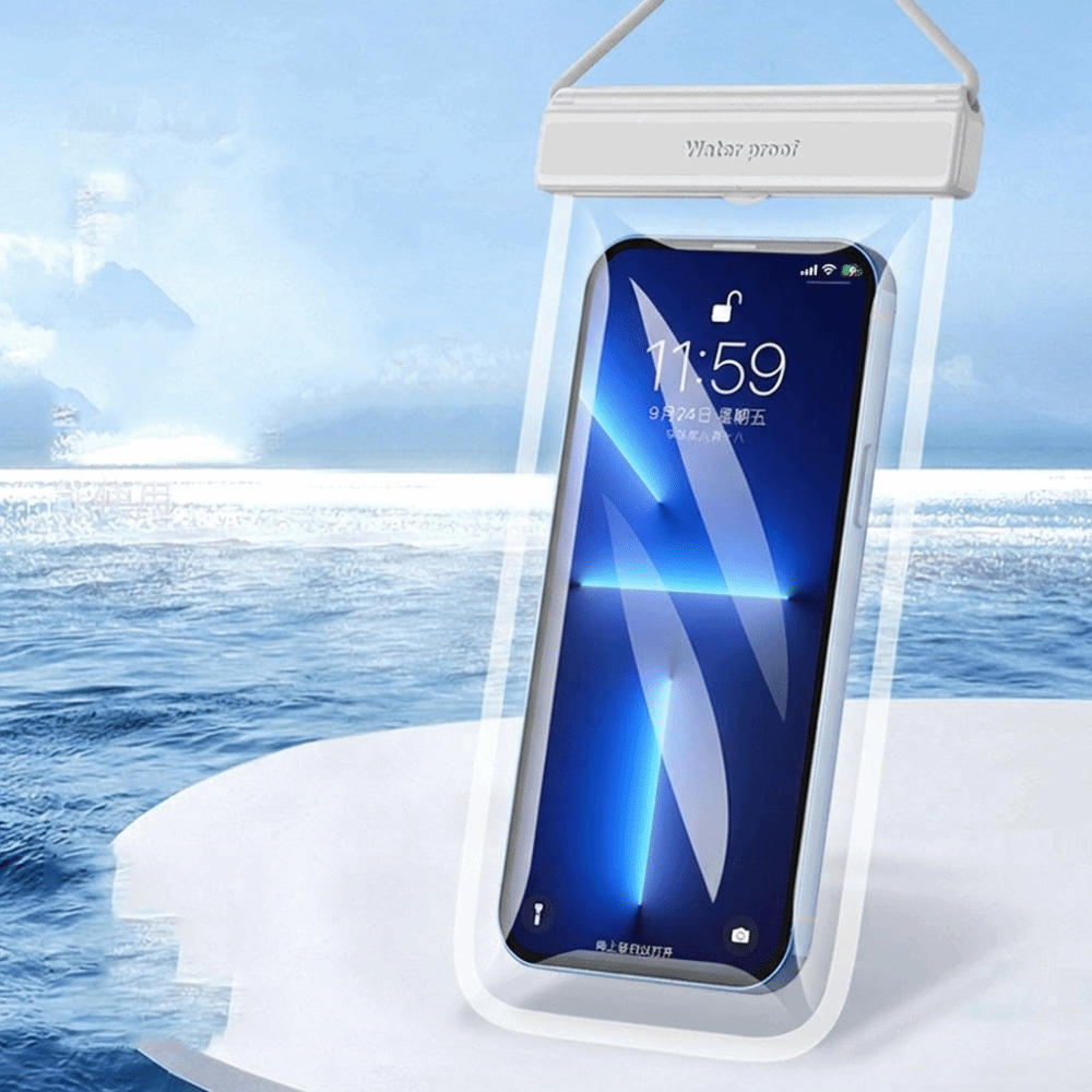 Waterproof Phone Bag - Wasserdichte Handyhülle mit Touchscreen-Funktion, Einfarbig, mit