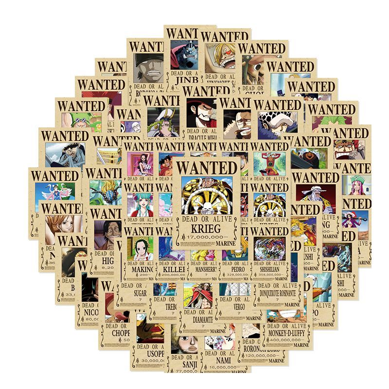 Phone Accessories Poster - 140 Stück One Piece Kopfgeldaufkleber für