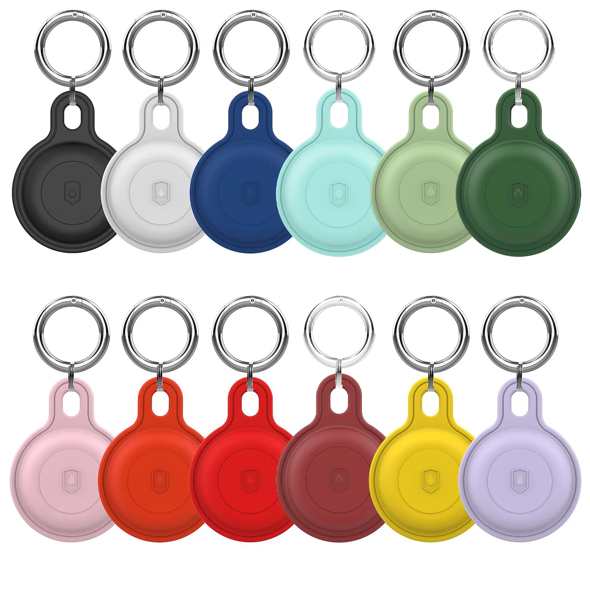 Airtag Holder Case - Wasserdichte Hülle für Airtag-Schlüsselanhänger-Halterung mit Schlüsselring,