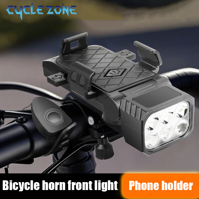 Phone Zone Accessories - Fahrrad-Frontlicht mit Hupe und Telefonhalter, Radfahren,