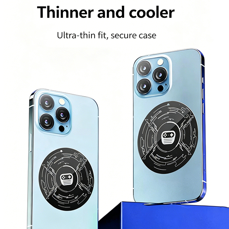 Phone Accessories For Android - Ultradünner Eisenring-Aufkleber Magnetisches Zubehör für Telefonkühler
