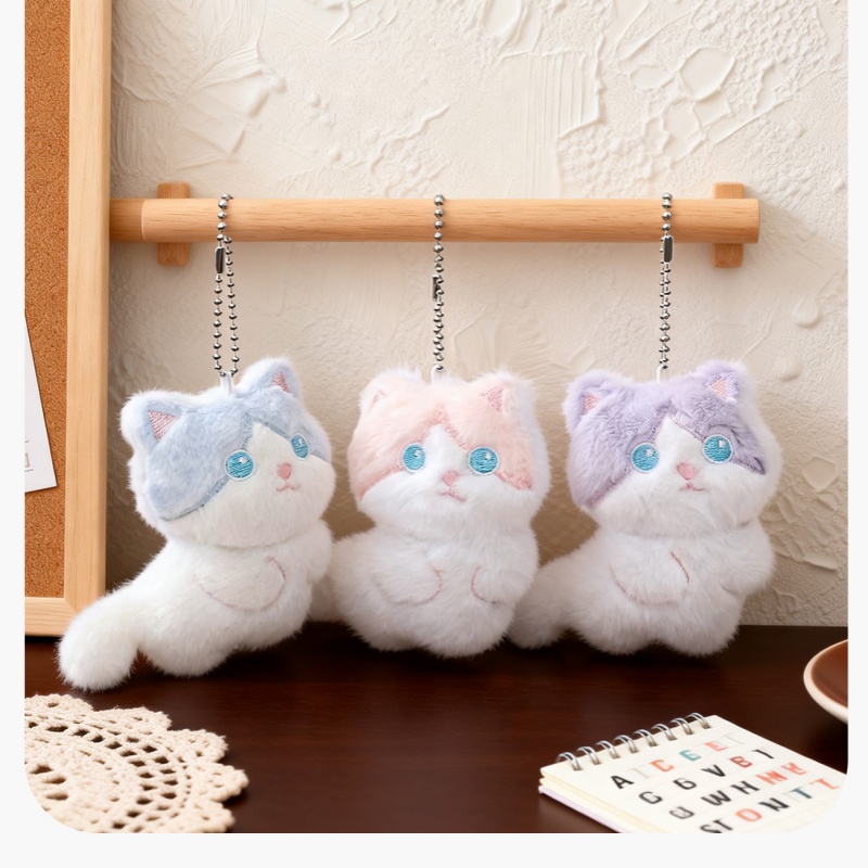 Phone Accessories China - Niedlicher Calico-Katzen-Plüsch-Schlüsselanhänger, Taschenanhänger, Paar-Geschenkanhänger, Taschen-Plüsch-Schlüsselanhänger, Handy-
