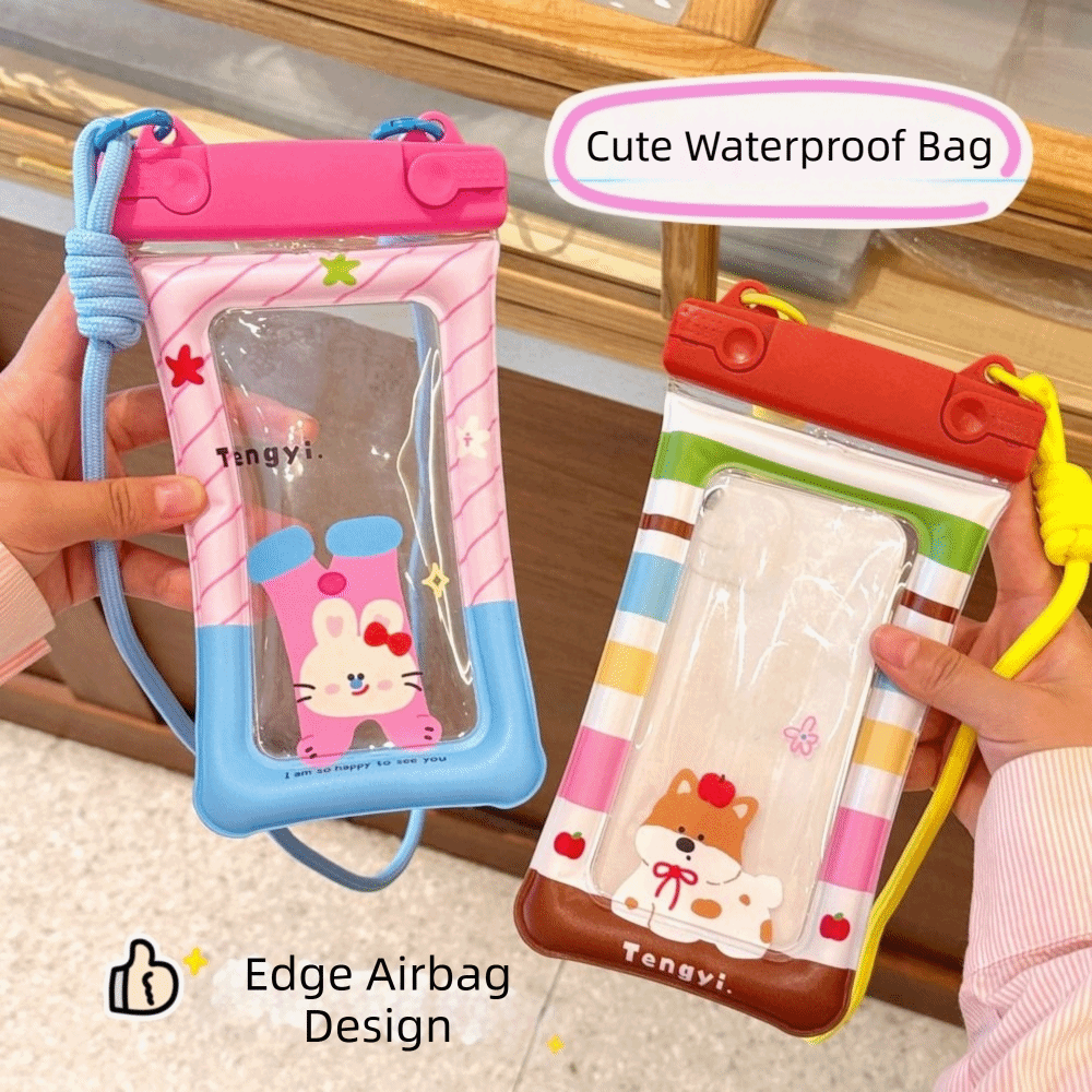 Waterproof Phone Bag - Transparente Wasserdichte Handytasche Touchscreen-fähig Doppeltes Hängeseil
