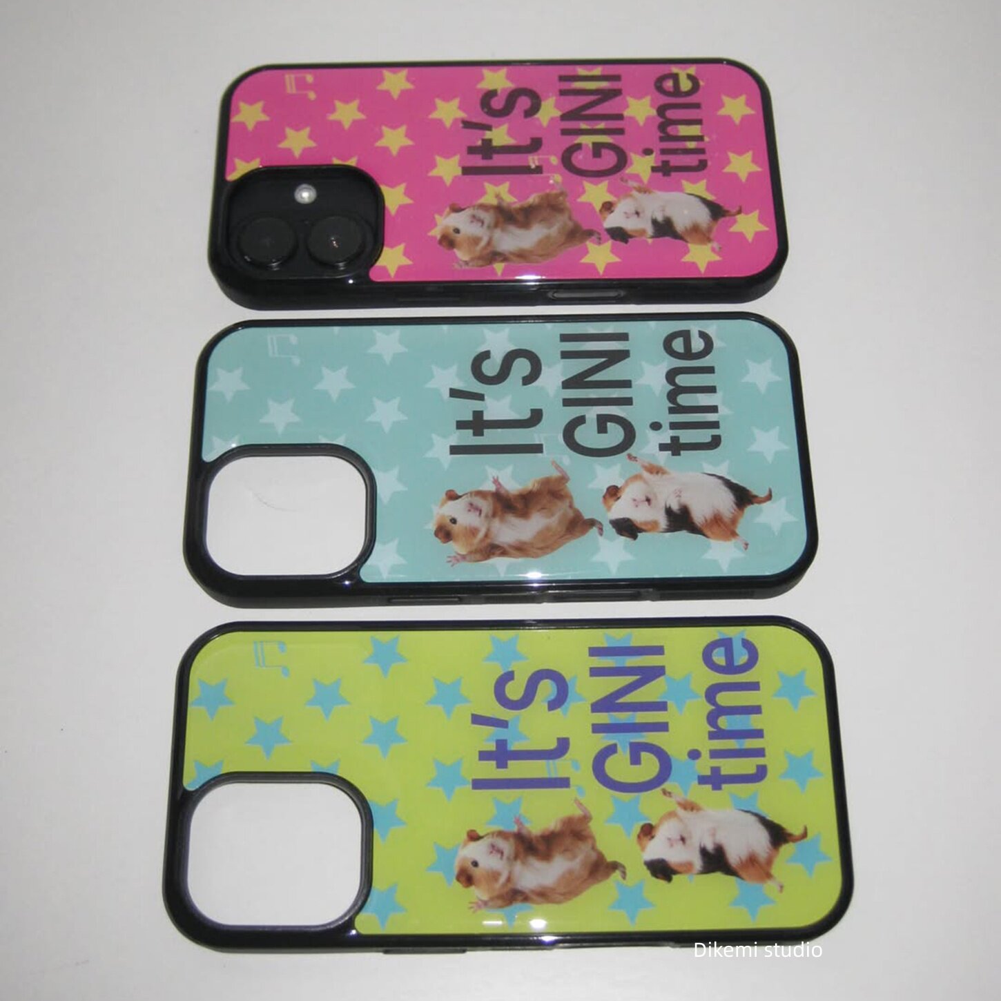 Y2K Phone Accessories - Koreanische Vintage Meerschweinchen-Sterne Matt Handyhülle für