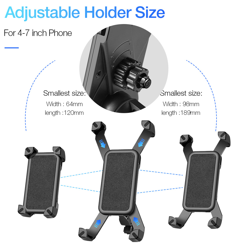 360 °   Verstellbare Fahrrad-H – Phone Zone Accessories Bewertung und Preis