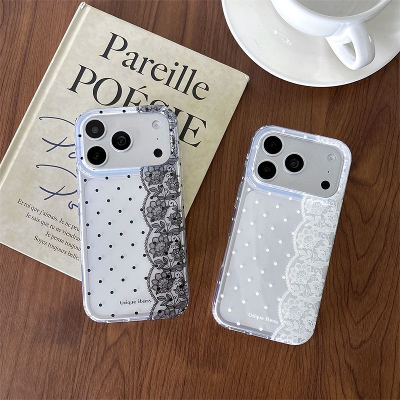 Ins Polka Dots Spitze Weiß Sch – Y2K Phone Accessories Bewertung und Preis