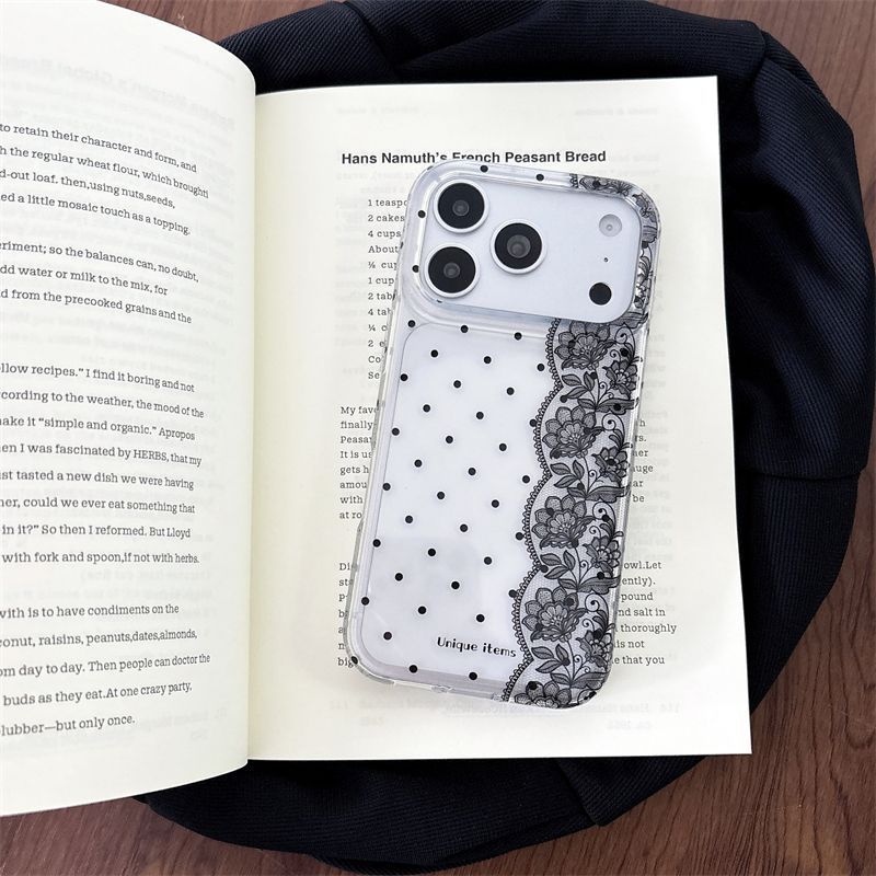 Ins Polka Dots Spitze Weiß Sch – Y2K Phone Accessories Bewertung und Preis