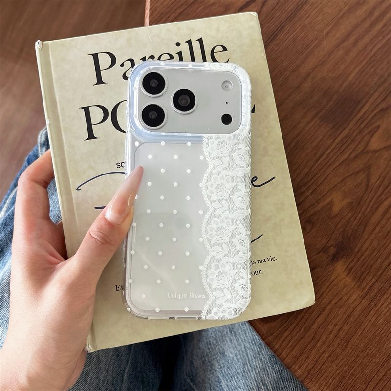 Ins Polka Dots Spitze Weiß Sch – Y2K Phone Accessories Bewertung und Preis