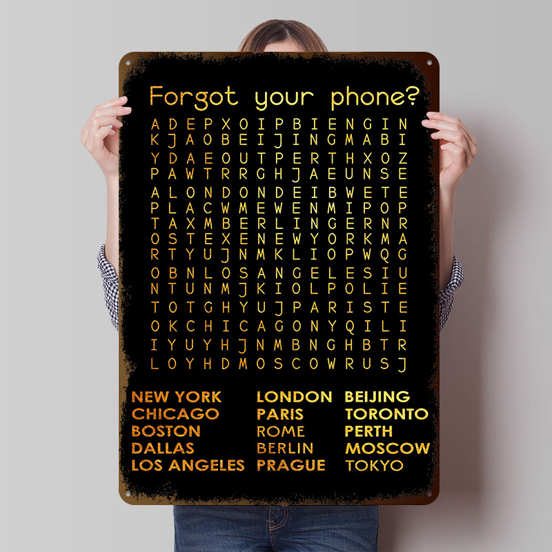 „Forgot Your Phone“-Blechposte – Phone Accessories Poster Bewertung und Preis
