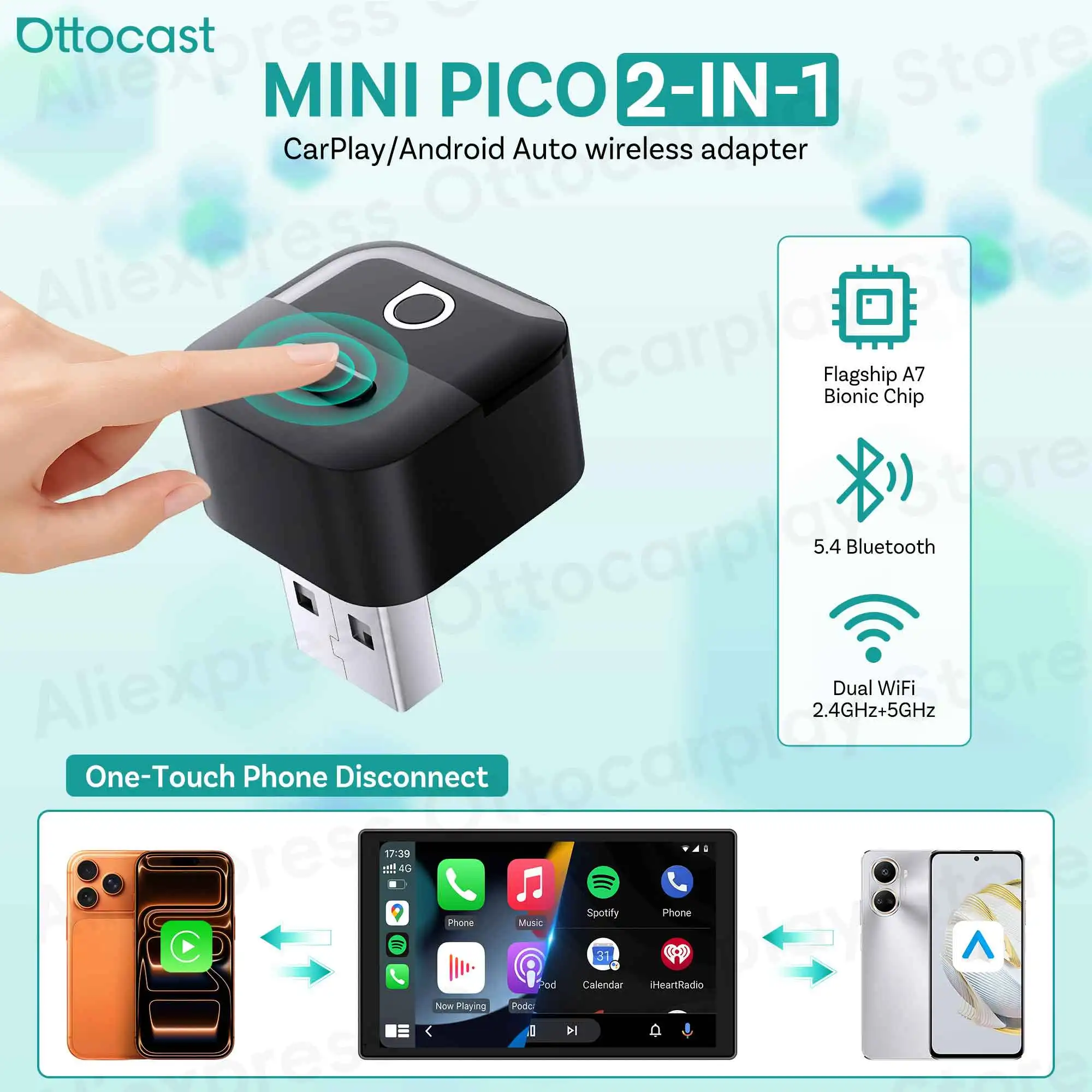 OTTOCAST Mini Pico 2026 Kabell – Phone Accessories For Android Bewertung und Preis